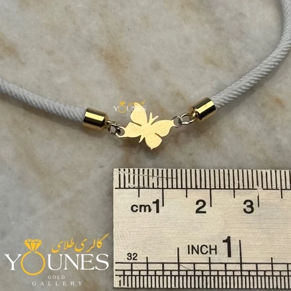 دستبند پروانه تو پر طلا لیزری